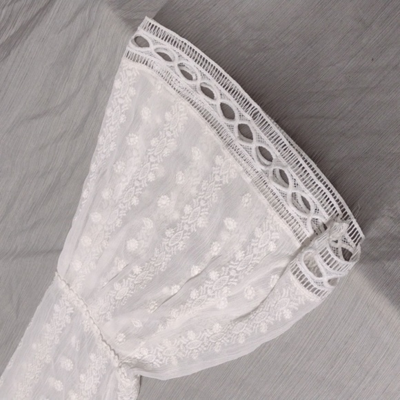 White House Black Market sheer boho chic blouse - Picture 11 of 12